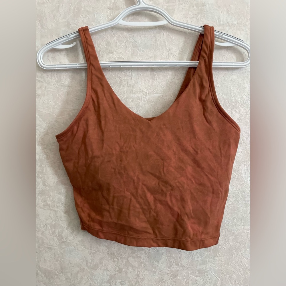 Women's small sleeveless athletic crop tank top